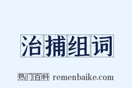 治捕组词是什么意思的图片